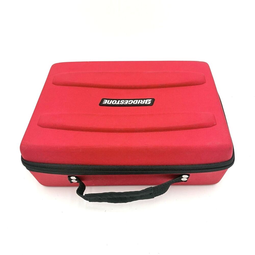 Bridgestone Red Auto Safety Emergency Vehicle Road Kit Portable Air Compressor
